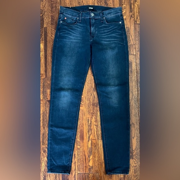 HUDSON Niko Mid-rise Super Skinny Ankle Jean in Obsess (dark wash) Size 28 - Picture 4 of 13